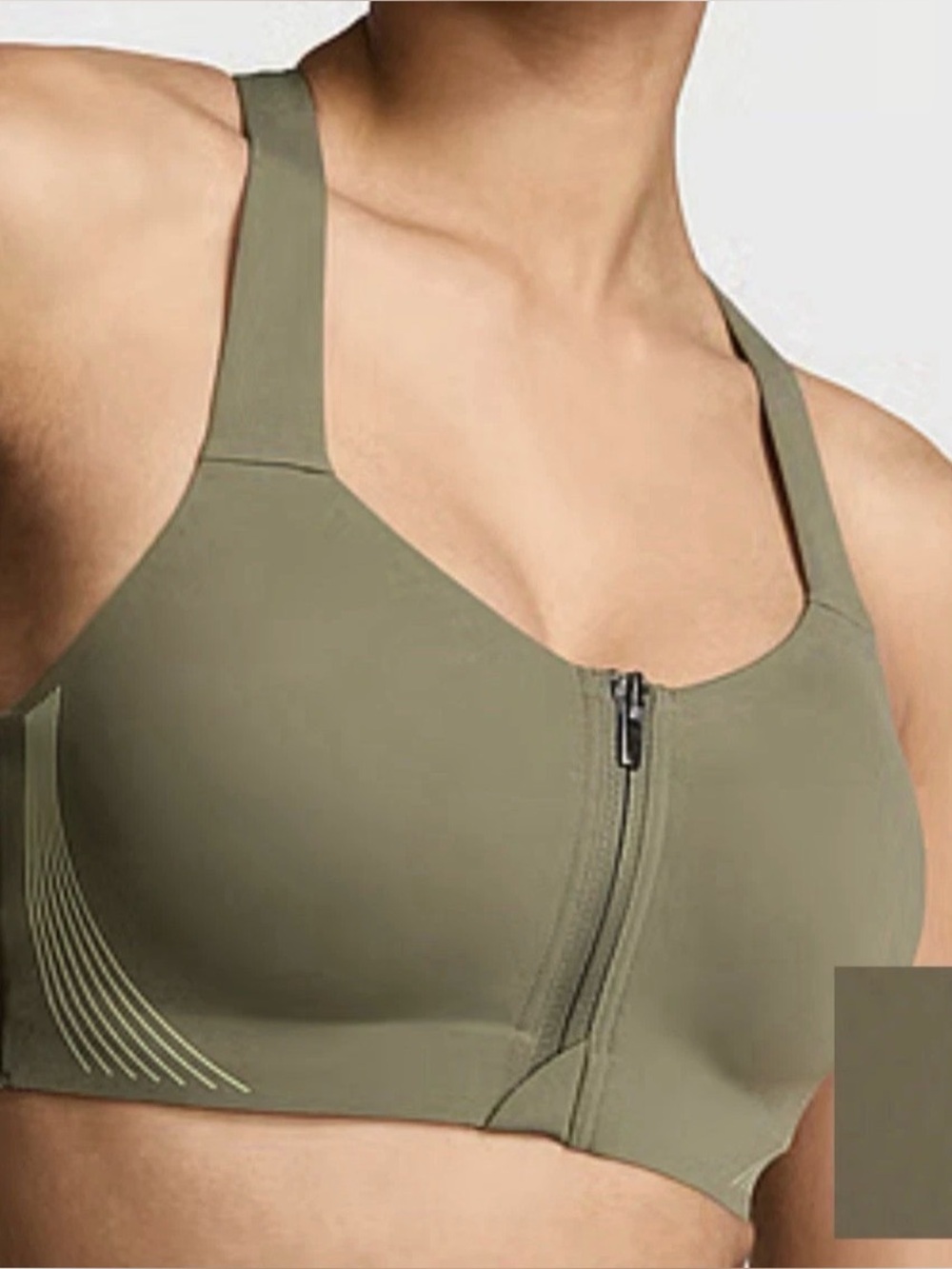 New Victoria's Secret Knockout Sports Bra Front Zip Max Support NWT Retail $64